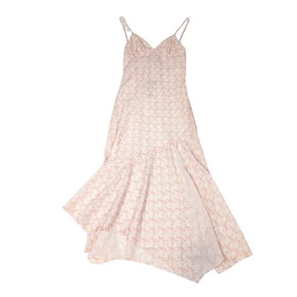 Cotton Candy LA Floral Print Spaghetti Strap Maxi Dress Blush Pink Size L - Picture 14 of 16